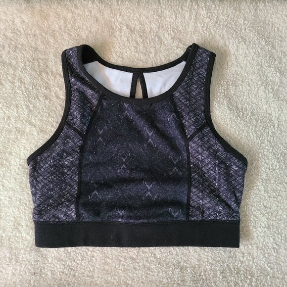 GAIAM Black/Gray Sports Bra - Picture 1 of 2